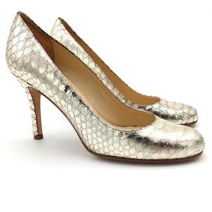🔥CLASSIC GOLD Reptile PUMPS 🔥Kate Spade Karolina Made Italy sz 8.5 Price Firm!